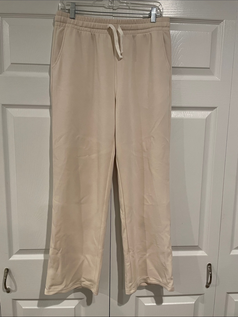 Cream women’s Drawstring Lounge Pants